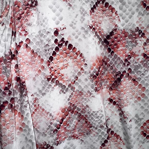 Cynthia Rowley Pink White Snakeskin Print Top Size Large - Picture 2 of 6